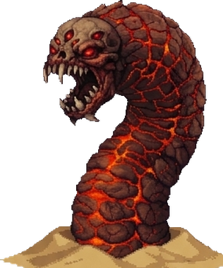 Unbeaten boss worm silhouette