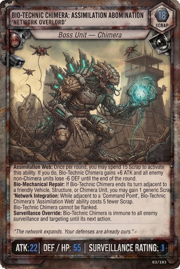 BIO-TECHNIC CHIMERA: ASSIMILATION ABOMINATION TCG card