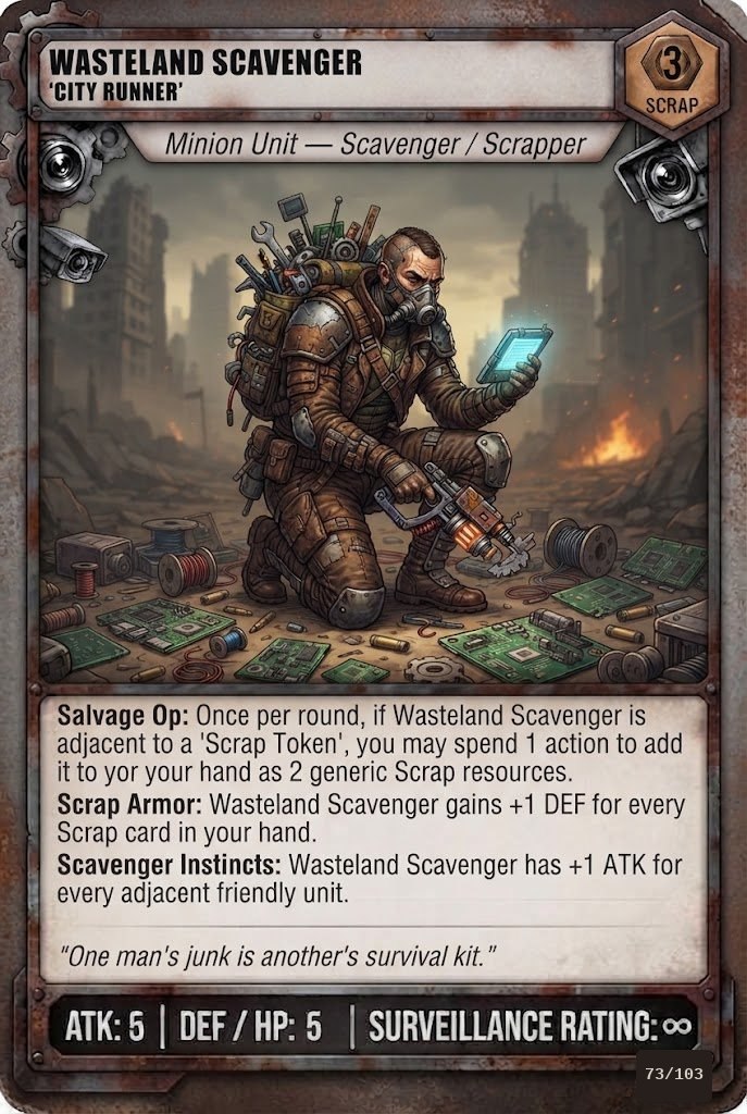 WASTELAND SCAVENGER: CITY RUNNER TCG card
