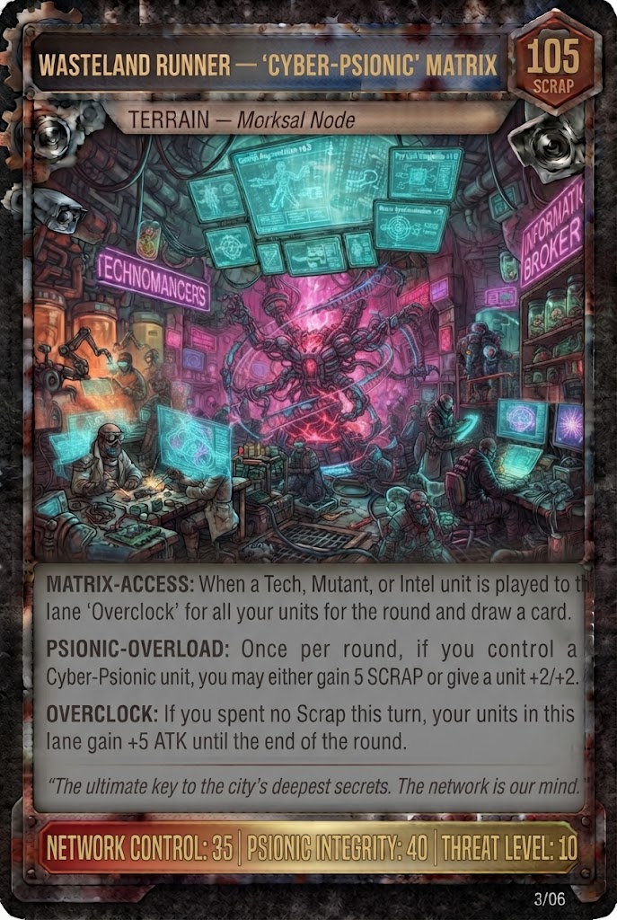 WASTELAND RUNNER — 'CYBER-PSIONIC' MATRIX TCG card