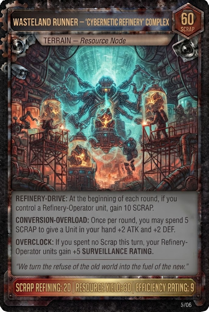 WASTELAND RUNNER — 'CYBERNETIC REFINERY' COMPLEX TCG card