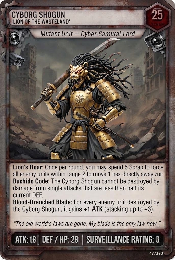CYBORG SHOGUN, LION OF THE WASTELAND TCG card