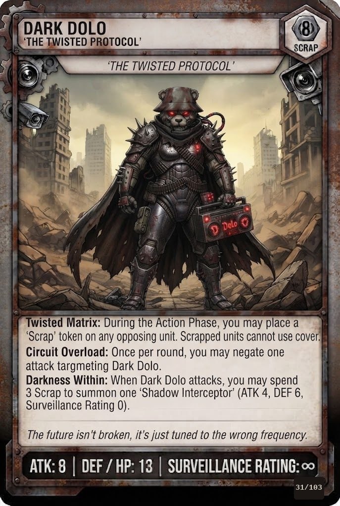 DARK DOLO, THE TWISTED PROTOCOL TCG card