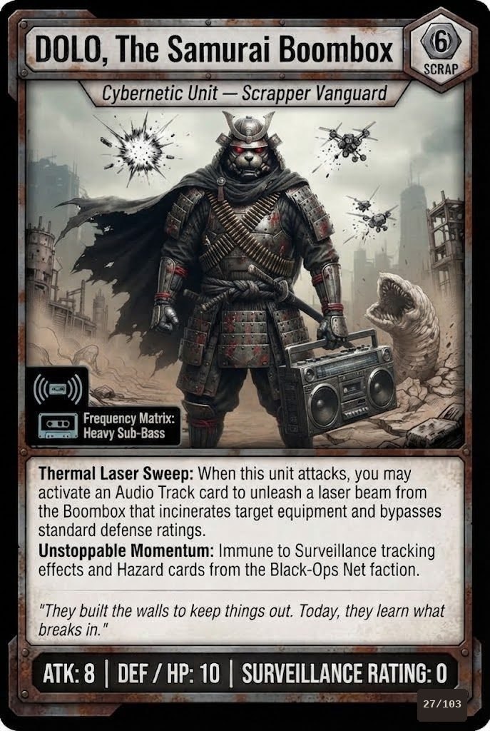 DOLO, THE SAMURAI BOOMBOX TCG card