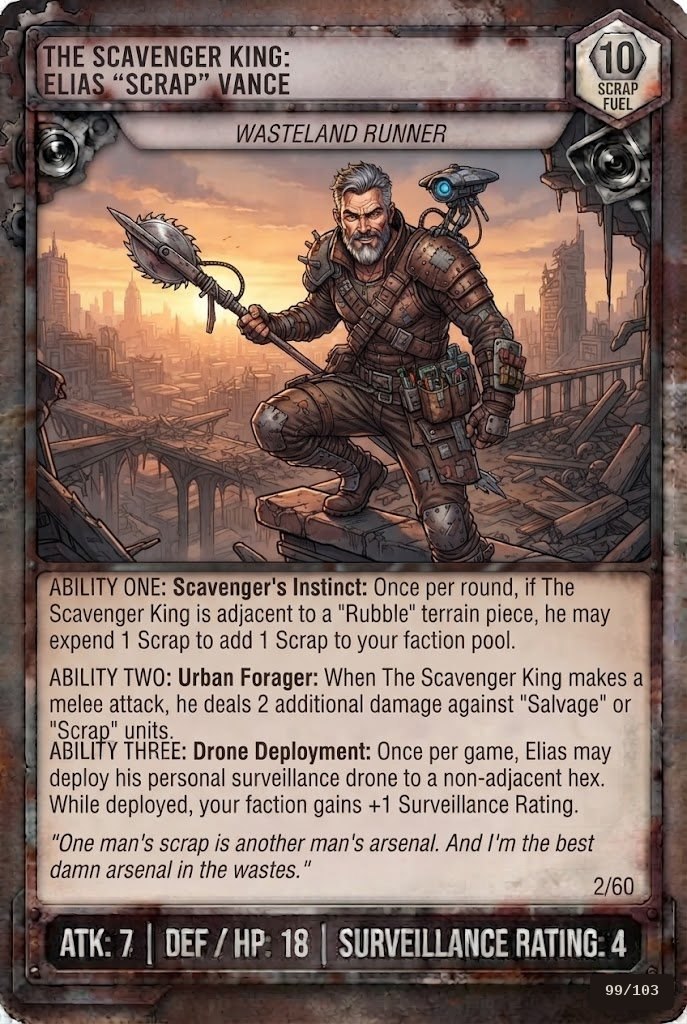 THE SCAVENGER KING: ELIAS "SCRAP" VANCE TCG card