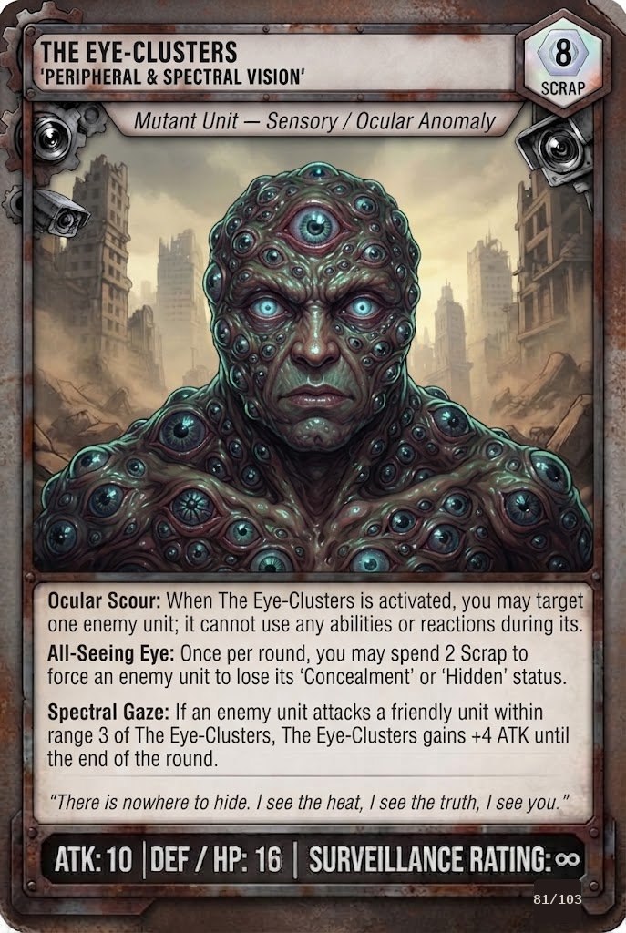 THE EYE-CLUSTERS TCG card