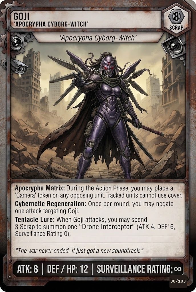 GOJI, APOCRYPHA CYBORG-WITCH TCG card