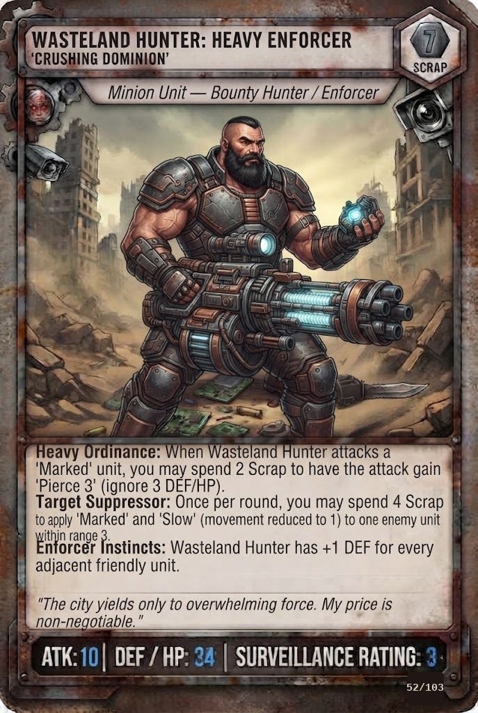 WASTELAND HUNTER: HEAVY ENFORCER TCG card