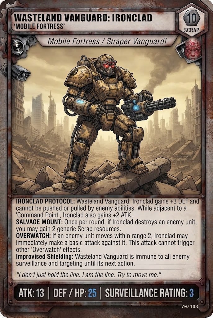WASTELAND VANGUARD: IRONCLAD TCG card