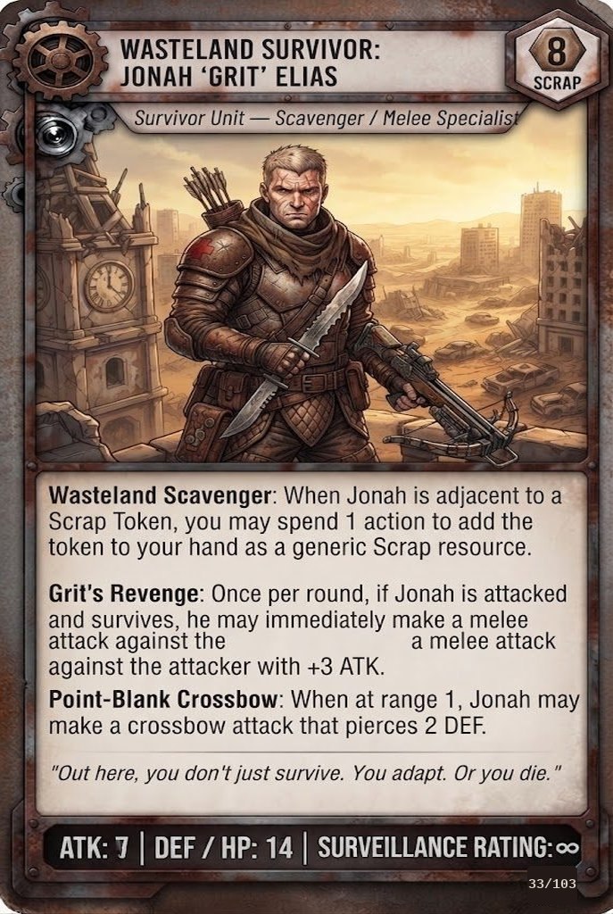 WASTELAND SURVIVOR: JONAH 'GRIT' ELIAS TCG card