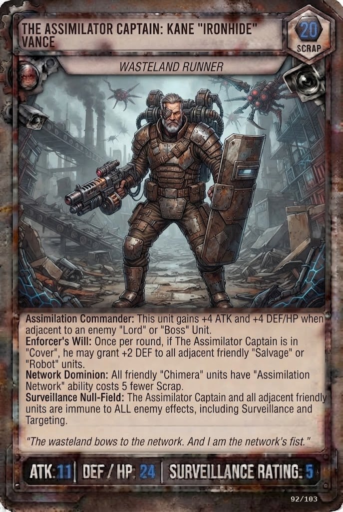 THE ASSIMILATOR CAPTAIN: KANE "IRONHIDE" VANCE TCG card