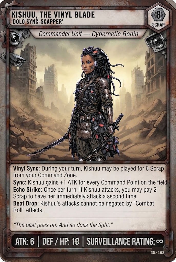 KISHUU, THE VINYL BLADE TCG card