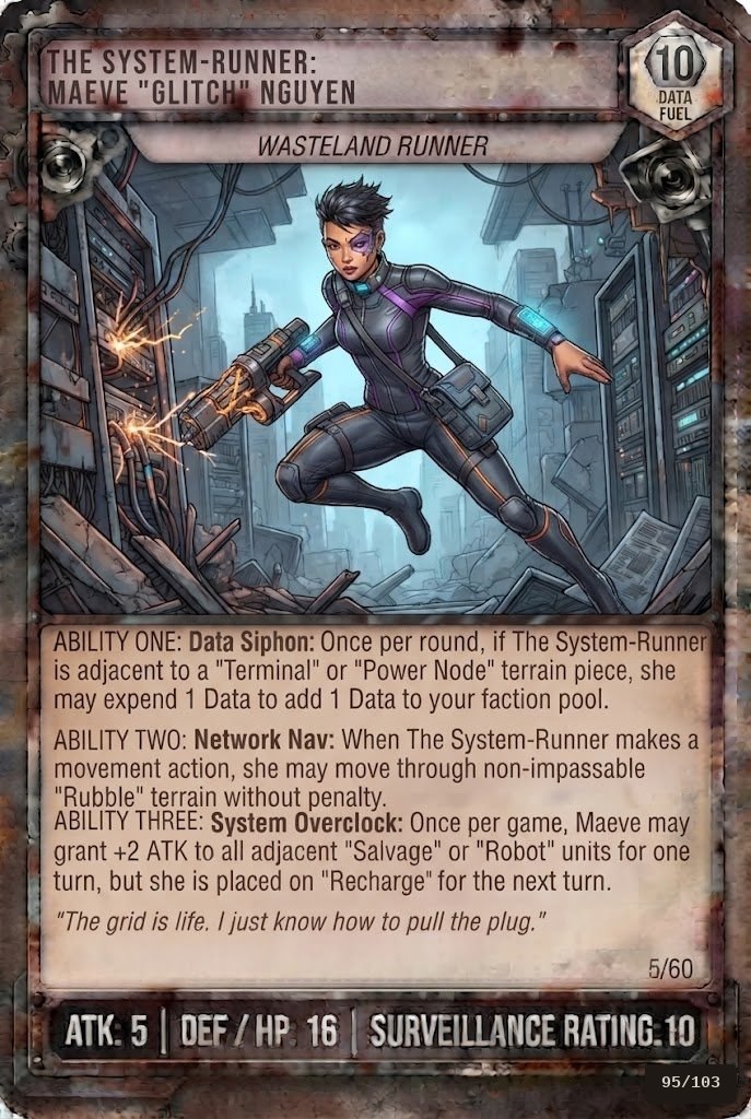 THE SYSTEM-RUNNER: MAEVE "GLITCH" NGUYEN TCG card
