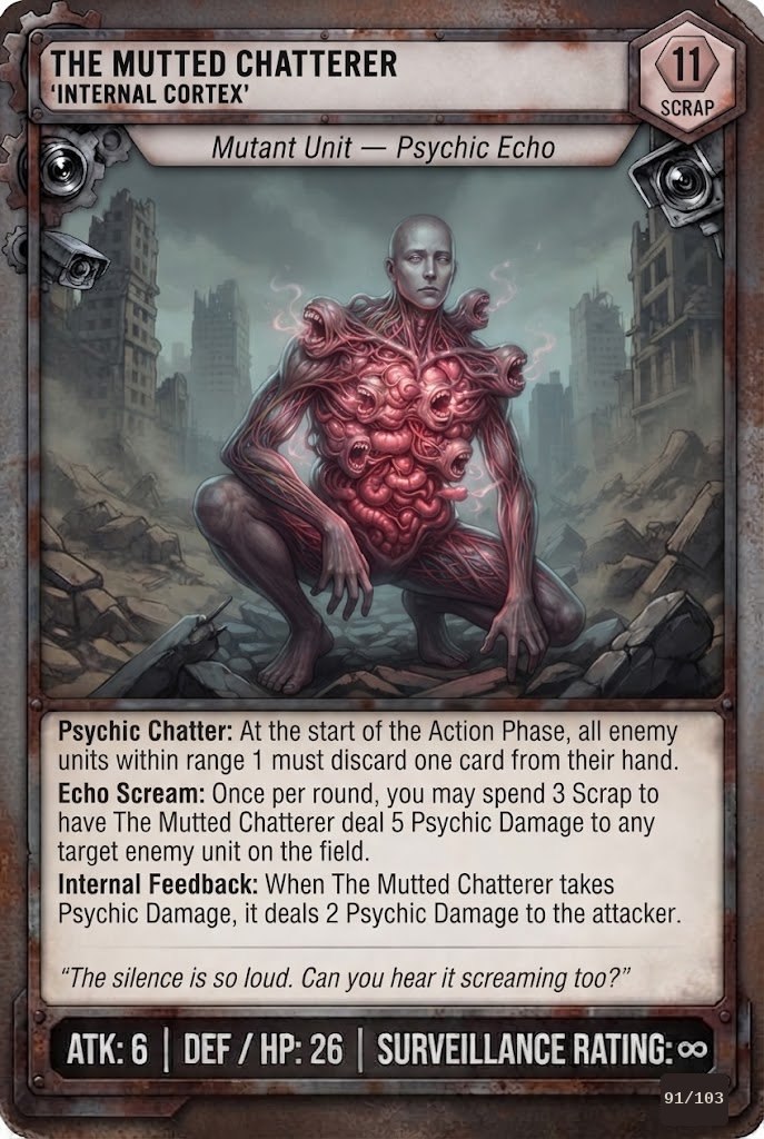 THE MUTTED CHATTERER TCG card