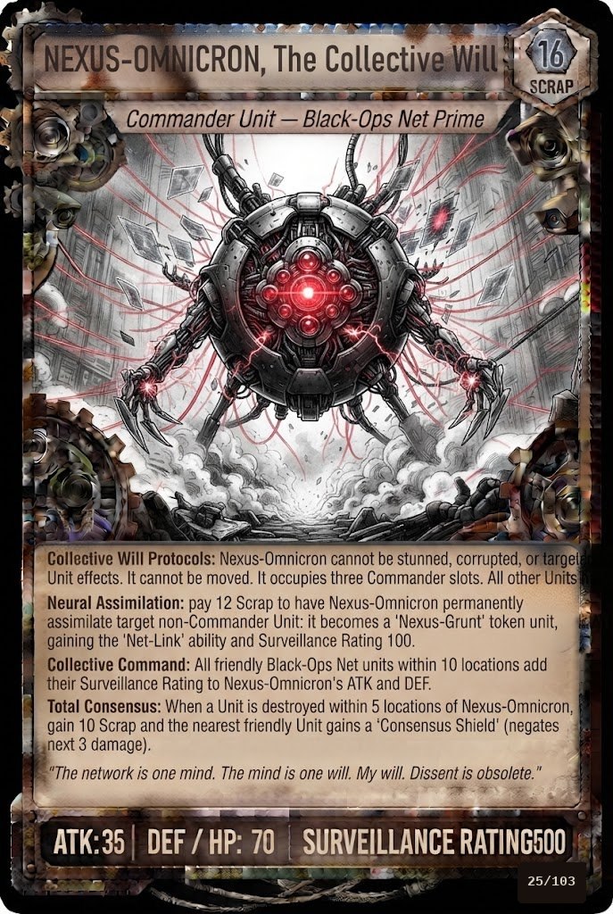 NEXUS-OMNICRON, The Collective Will TCG card