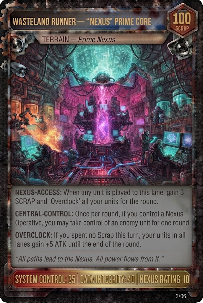 WASTELAND RUNNER — 'NEXUS' PRIME CORE TCG card