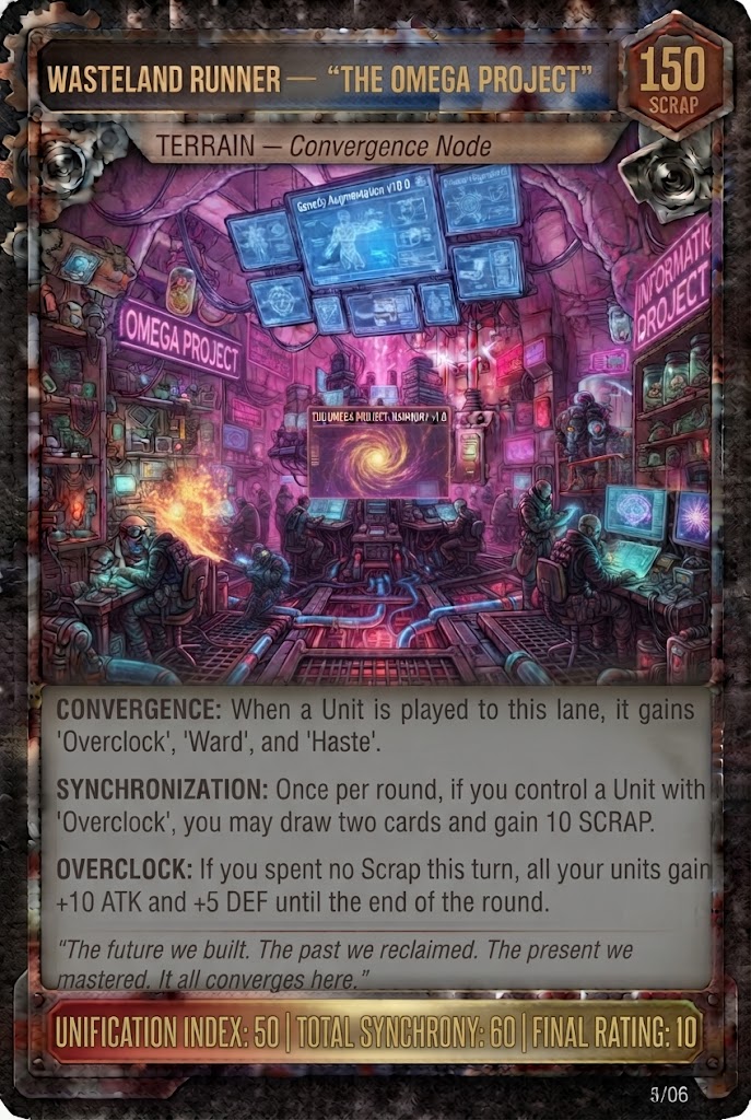 WASTELAND RUNNER — 'THE OMEGA PROJECT' TCG card