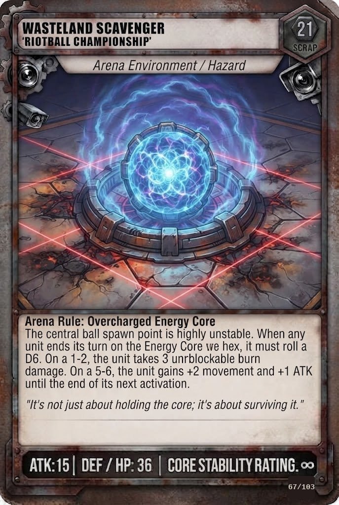 WASTELAND SCAVENGER: AL RIOTBALL CHAMPIONSHIP TCG card