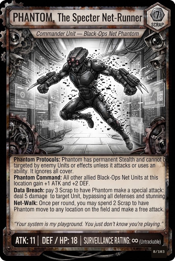 PHANTOM, THE SPECTER NET-RUNNER TCG card