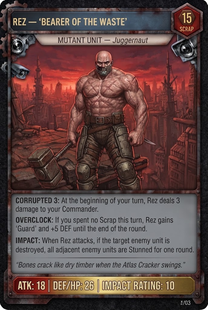 REZ — 'BEARER OF THE WASTE' TCG card