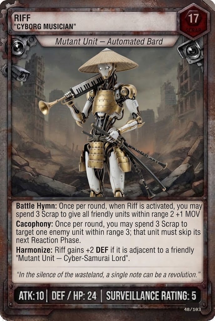 RIFF, CYBORG MUSICIAN TCG card