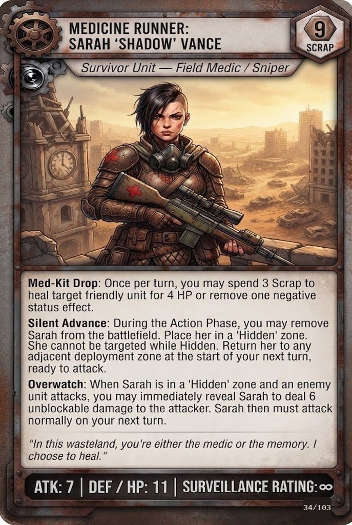 MEDICINE RUNNER: SARAH 'SHADOW' VANCE TCG card