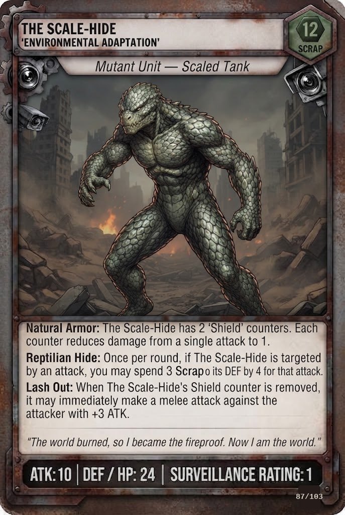 THE SCALE-HIDE TCG card