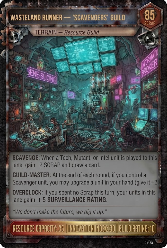 WASTELAND RUNNER — 'SCAVENGERS' GUILD TCG card