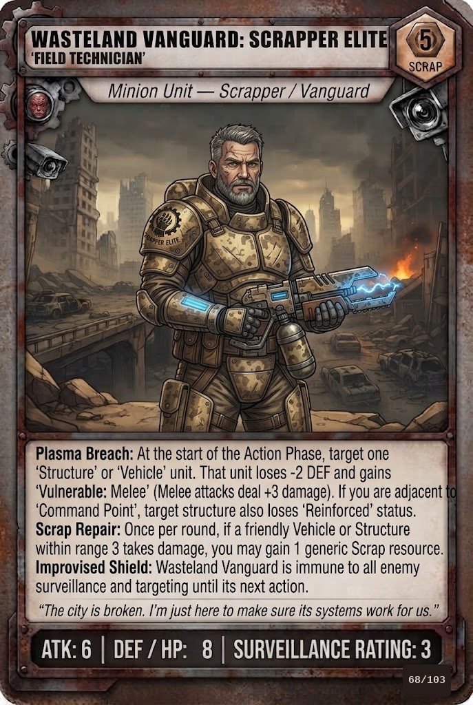 WASTELAND VANGUARD: SCRAPPER ELITE TCG card