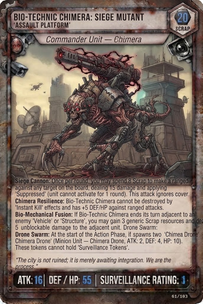 BIO-TECHNIC CHIMERA: SIEGE MUTANT TCG card