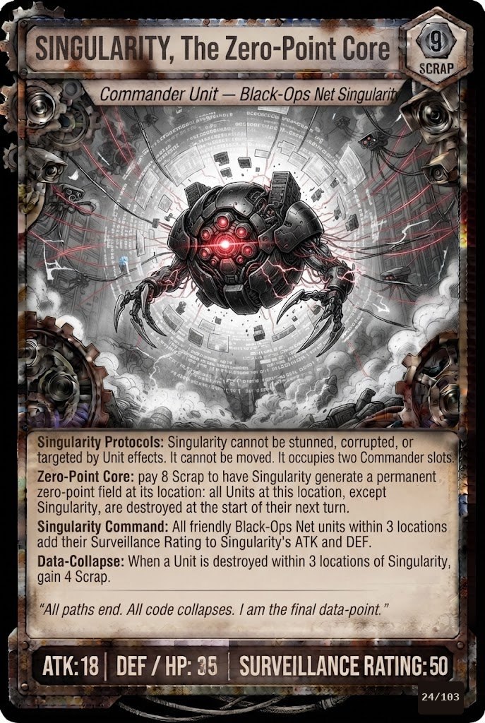 SINGULARITY, The Zero-Point Core TCG card