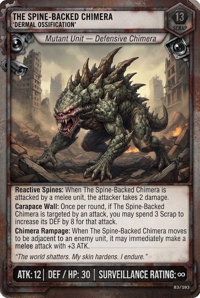 THE SPINE-BACKED CHIMERA TCG card