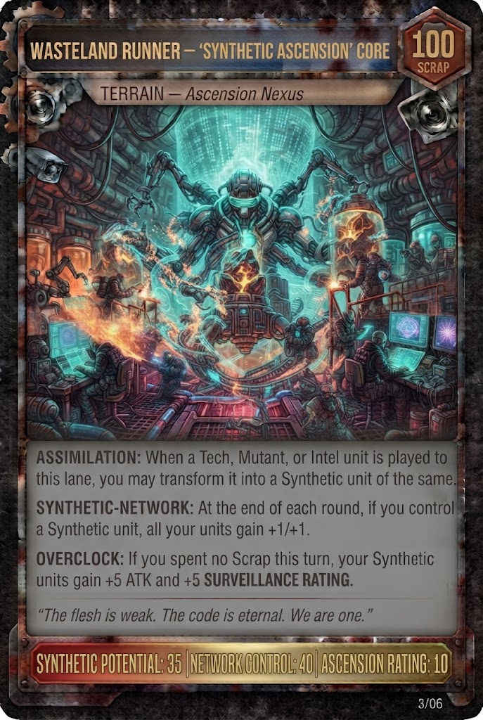 WASTELAND RUNNER — 'SYNTHETIC ASCENSION' CORE TCG card