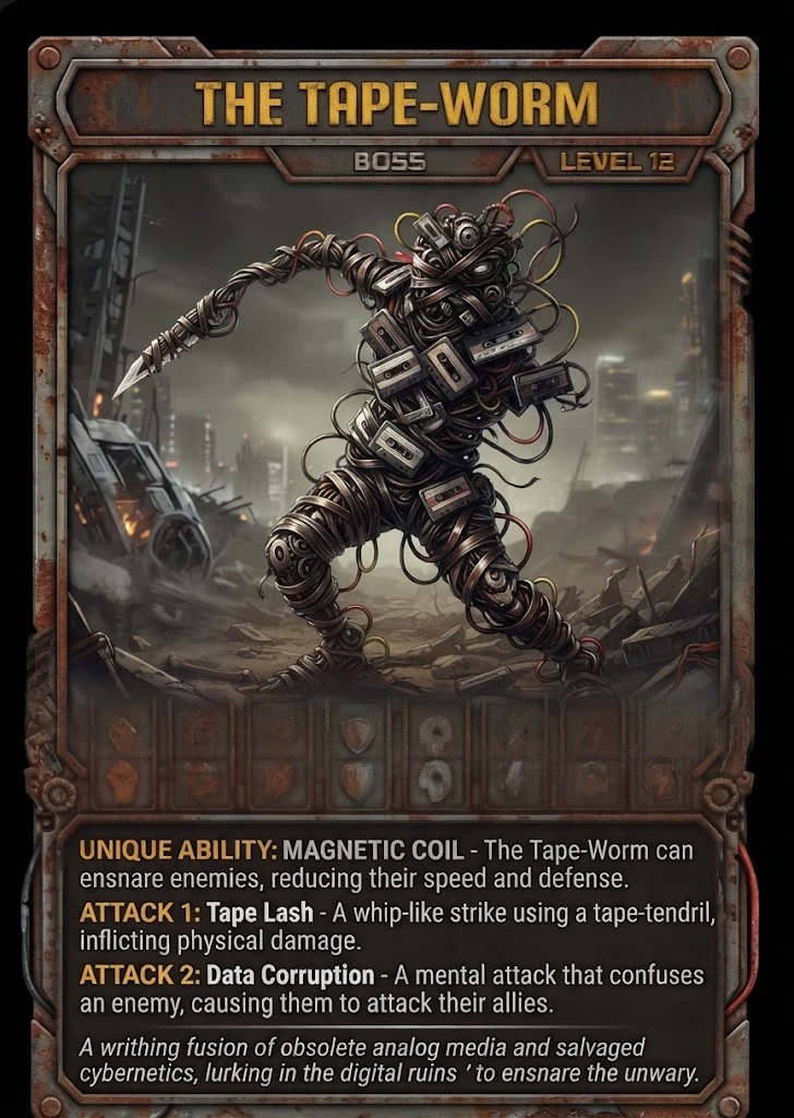 THE TAPE-WORM official Wasteland TCG card