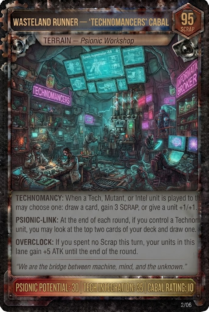 WASTELAND RUNNER — 'TECHNOMANCERS' CABAL TCG card