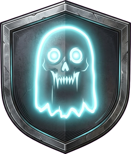 Chrome Phantoms glowing ghost emblem