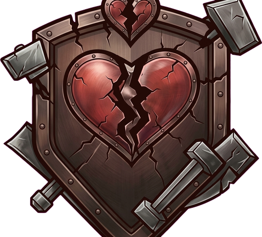 Iron Hearts riveted cracked heart emblem