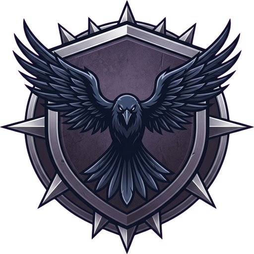 Night Ravens spread-wing raven emblem
