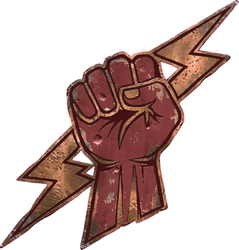 RED FORCE MK-II — THE RAISED FIST emblem