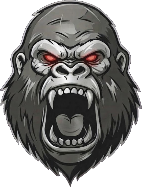Silverbacks roaring gorilla emblem
