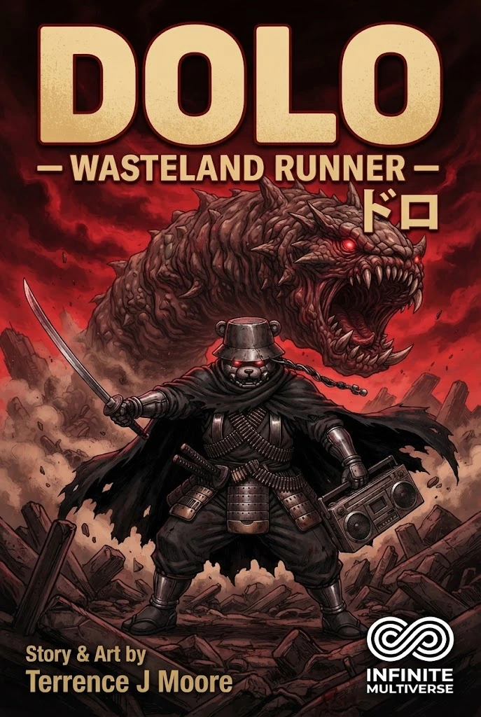 Dolo: Wasteland Runner Vol. 1 official cover art by Terrence J Moore